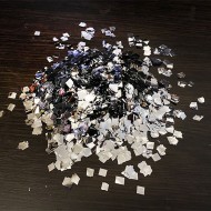 Метафан квадратики серебристые 100гр.